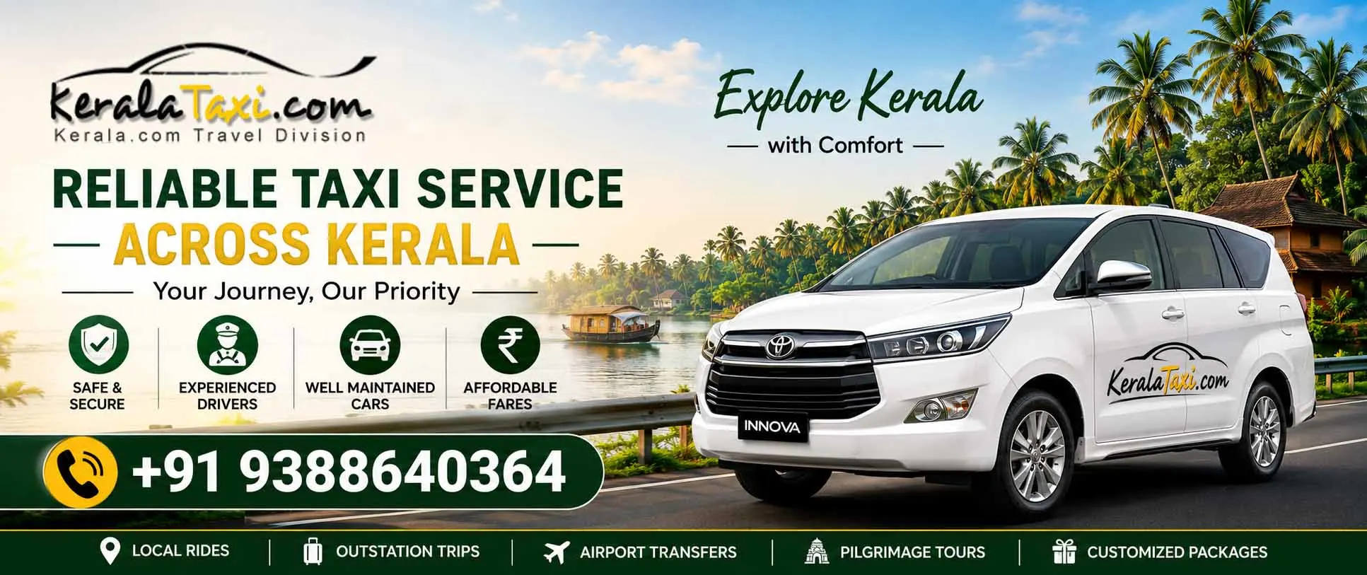 Reliable taxi services in Kerala-keralataxi