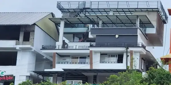 Multi-story resort building facade of Rock Lake Villa near Vagamon Lake