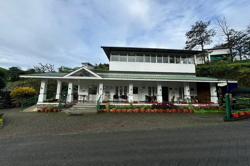 Modern resort villa exterior with paved courtyard entrance at Falcon Crest Resort Vagamon