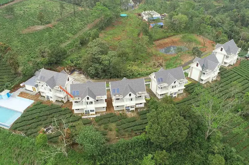 Aerial view of The Grasmere Resort Vagamon villas