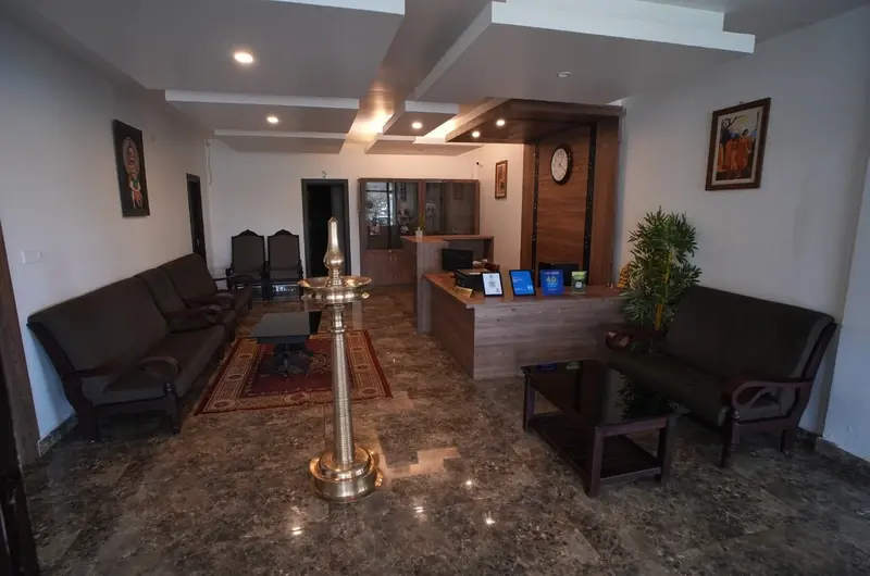 Spacious resort lobby lounge with modern sofa seating and ambient lighting at Cee Cee Grand Resort Vagamon
