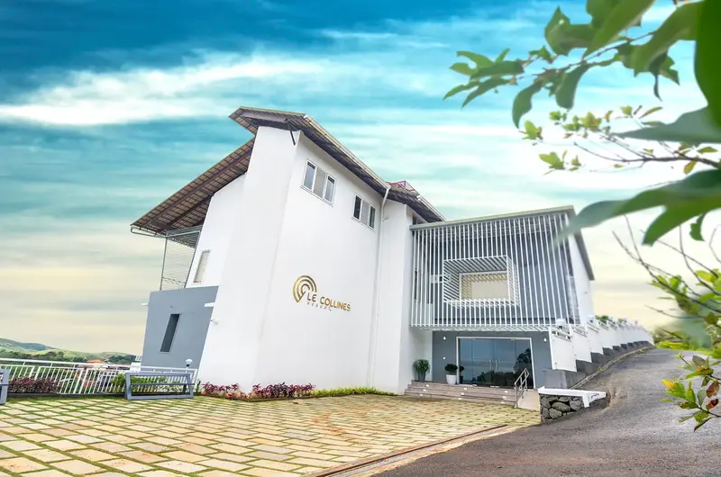Front exterior architecture of Le Collines Resort stay in Vagamon