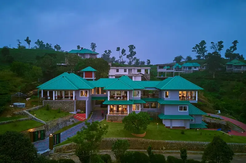 Scenic exterior view of Priyas Villa Vagamon homestay in nature