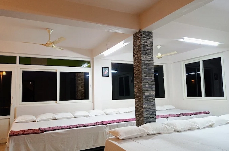 Spacious brightly lit multi-purpose hall interior at Vaga View Residency