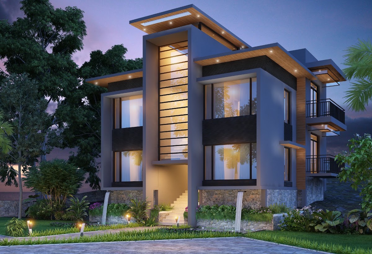 Rock View Resort Vagamon exterior illuminated at dusk